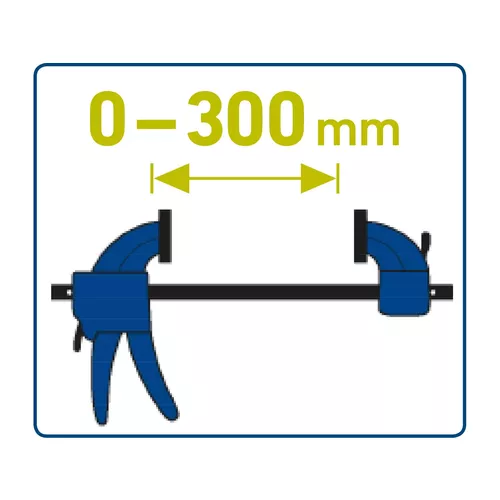 Svěrka rychloupínací, 300mm, 165-450mm EXTOL CRAFT 715523