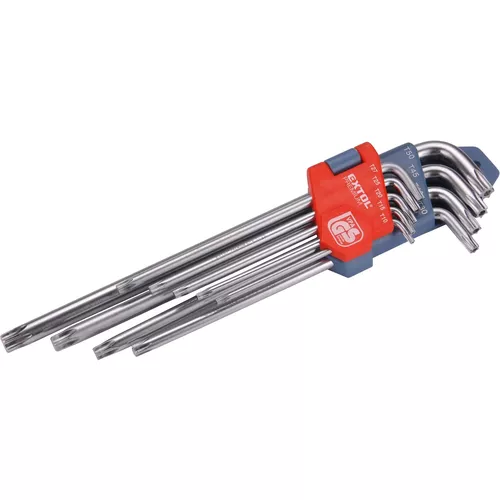 L-klíče torx prodloužené, sada 9ks, t10-50 EXTOL PREMIUM 8819412