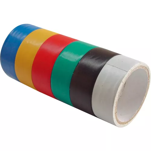 Pásky izolační pvc, sada 6ks, 19mm x 18m, (3m x 6ks) EXTOL CRAFT 9550