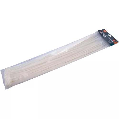 Pásky stahovací na kabely bílé, 500x4,8mm, 100ks, nylon pa66 EXTOL PREMIUM 8856118
