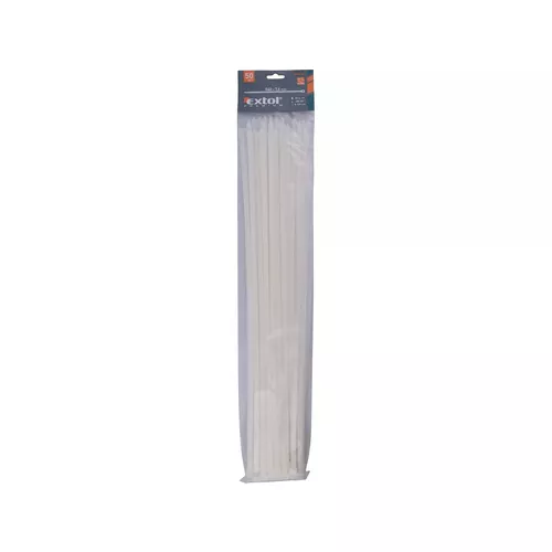 Pásky stahovací na kabely bílé, 540x7,6mm, 50ks, nylon pa66 EXTOL PREMIUM 8856122