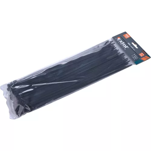 Pásky stahovací na kabely černé, 300x4,8mm, 100ks, nylon pa66 EXTOL PREMIUM 8856162
