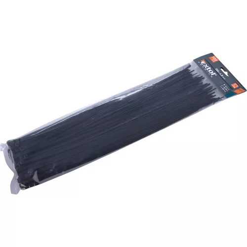 Pásky stahovací na kabely černé, 380x4,8mm, 100ks, nylon pa66 EXTOL PREMIUM 8856164