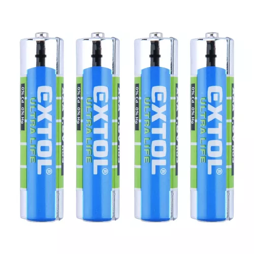 Baterie zink-chloridové, 4ks, 1,5v aaa (r03) EXTOL ENERGY 42000