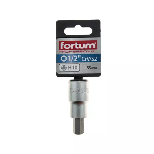 Hlavice zástrčná 1/2" imbus, h 10, l 55mm FORTUM 4700610