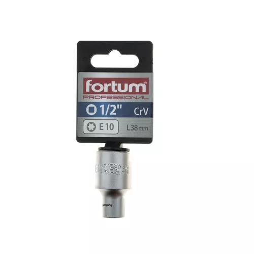 Hlavice nástrčná vnitřní torx 1/2", e 10, l 38mm FORTUM 4700700