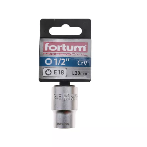 Hlavice nástrčná vnitřní torx 1/2", e 18, l 38mm FORTUM 4700703