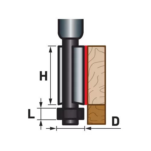 Fréza ořezávací do dřeva, d12,7 x h25 EXTOL PREMIUM 8802123