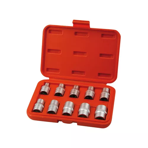 Hlavice nástrčné vnitřní torx, sada 10ks, 1/2", crv/s2 EXTOL PREMIUM 8818128