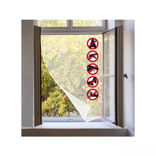 Síť okenní proti hmyzu, 90x150cm, bílá, pes EXTOL CRAFT 99106