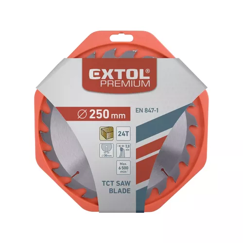 Kotouč pilový s sk plátky, o 250x3,0x30mm, 24t EXTOL PREMIUM 8803240