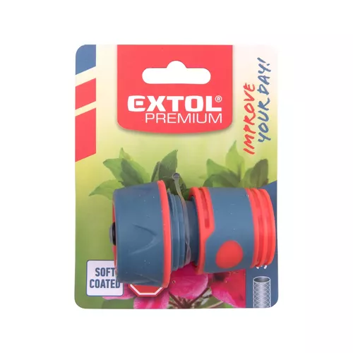 Rychlospojka na hadici, 3/4", stop ventil EXTOL PREMIUM 8876404