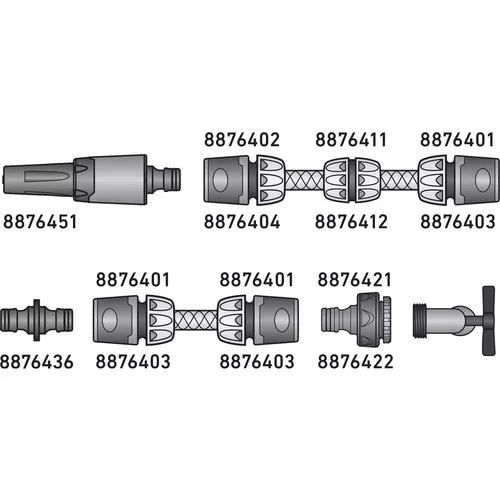 Spojka na hadici, 1/2" EXTOL PREMIUM 8876411