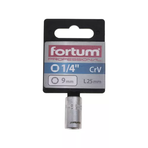 Hlavice nástrčná 1/4", 9mm, l 25mm FORTUM 4701409