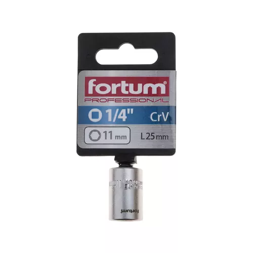 Hlavice nástrčná 1/4", 11mm, l 25mm FORTUM 4701411