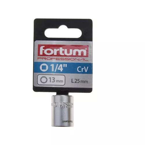 Hlavice nástrčná 1/4', 13mm, l 25mm FORTUM 4701413