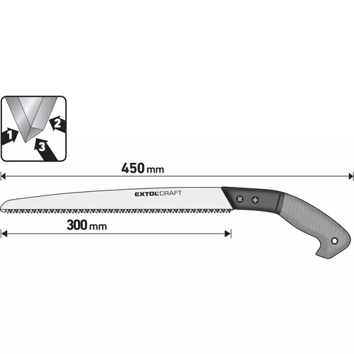 Pilka na větve, čepel 300mm EXTOL CRAFT 70071
