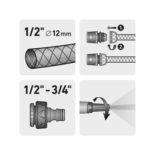 Hadicový set 4ks, pro 1/2' hadici EXTOL PREMIUM 8876490