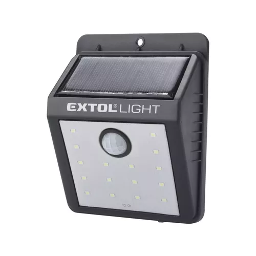 Světlo nástěnné s pohybovým čidlem, 120lm, solární nabíjení EXTOL LIGHT 43130