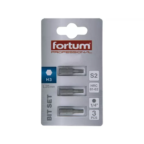 Hrot imbus sada 3ks, h 3x25mm, s2 FORTUM 4741504