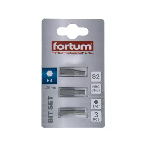 Hrot imbus sada 3ks, h 4x25mm, s2 FORTUM 4741505