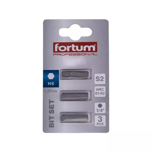 Hrot imbus sada 3ks, h 6x25mm, s2 FORTUM 4741508