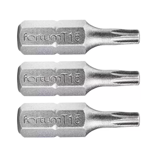 Hrot torx, sada 3ks, t 15x25mm, s2 FORTUM 4741415