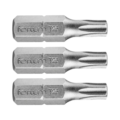 Hrot torx, sada 3ks, t 25x25mm, s2 FORTUM 4741425