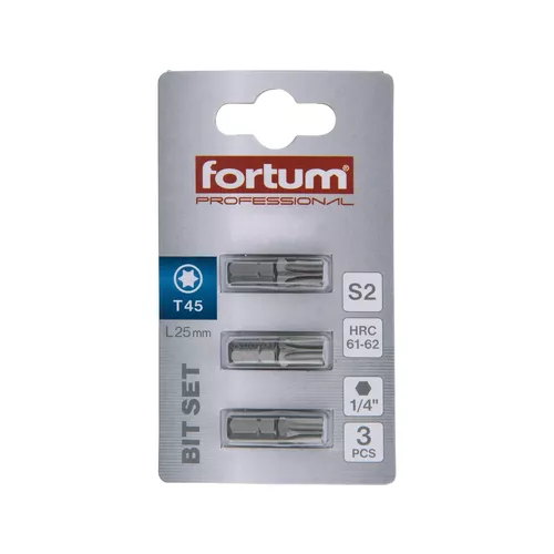 Hrot torx, sada 3ks, t 45x25mm, s2 FORTUM 4741445