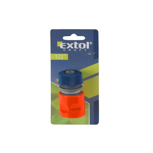 Oranžovo/modrá rychlospojka na hadici, 1/2" stop ventil EXTOL CRAFT 70102-R1