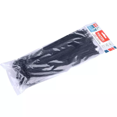 Pásky stahovací černé, rozpojitelné, 300x7,2mm, 100ks, nylon pa66 EXTOL PREMIUM 8856258