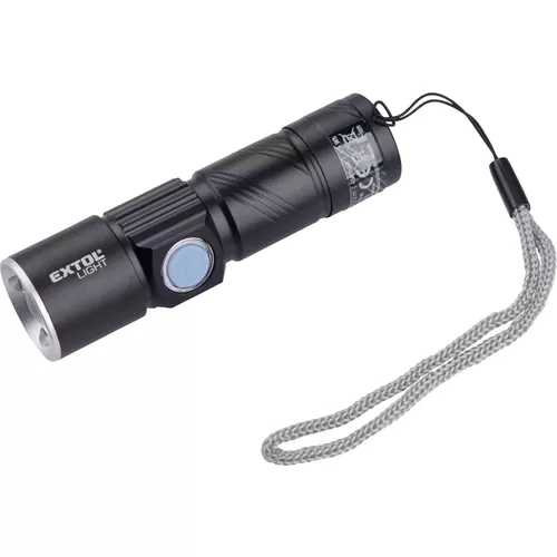 Svítilna 150lm, zoom, usb nabíjení, xpe 3w led EXTOL LIGHT 43135