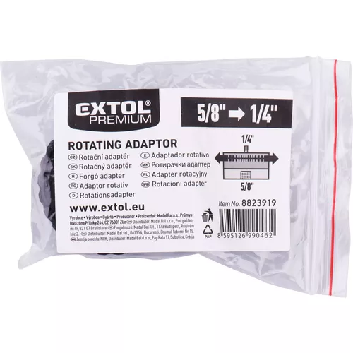 Adaptér rotační, vnitř. závit 5/8' - šroub 1/4' EXTOL PREMIUM 8823919
