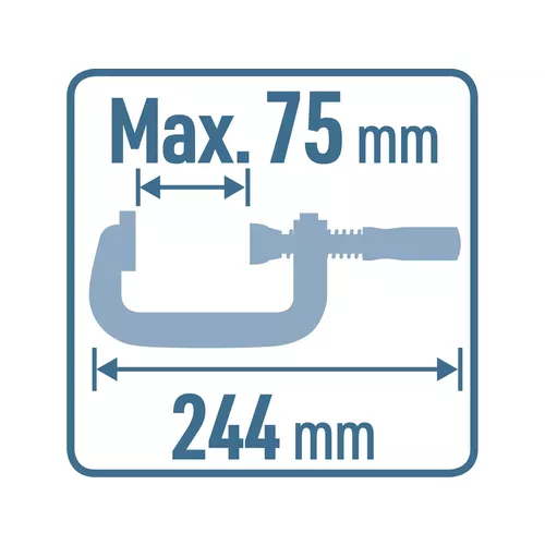 Svěrka c-plastová, 75mm EXTOL PREMIUM 8815133