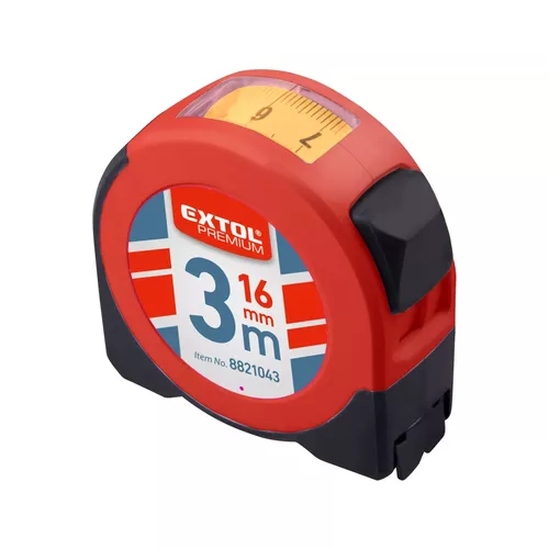 Metr svinovací s odečítacím okénkem, 3m, š. pásku 16mm EXTOL PREMIUM 8821043