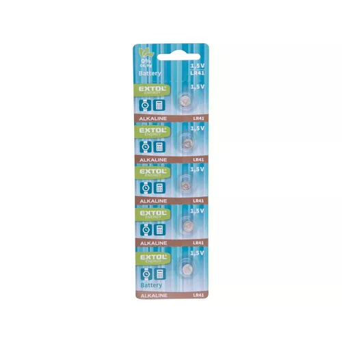 Baterie alkalické, 5ks, 1,5v (lr41) EXTOL ENERGY 42056