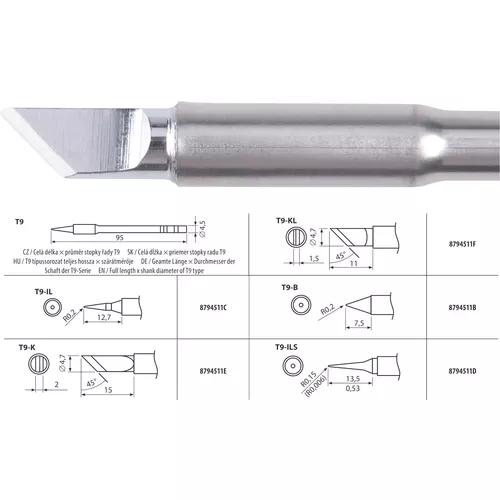 Hrot pájecí, t9-kl EXTOL INDUSTRIAL 8794511F