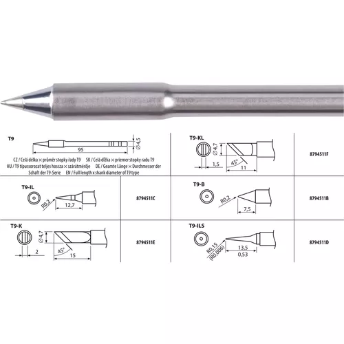 Hrot pájecí, t9-b EXTOL INDUSTRIAL 8794511B