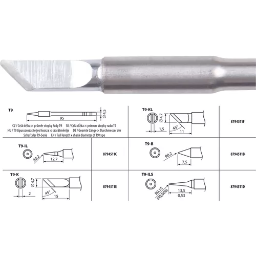 Hrot pájecí, t9-k EXTOL INDUSTRIAL 8794511E