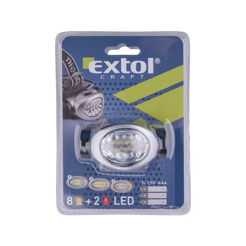 Čelovka 8 + 2 led diod EXTOL CRAFT 8862100