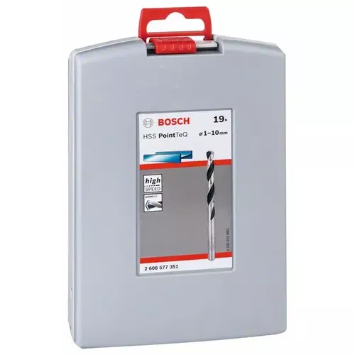 Sada spirálových vrtáků HSS PointTeQ, ProBox 1–10 mm, 19 kusů BOSCH 2608577351