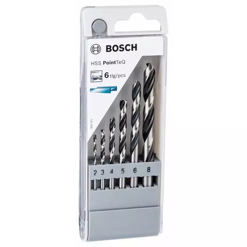 Sada spirálových vrtáků HSS PointTeQ 2–8 mm, 6 kusů BOSCH 2608577346