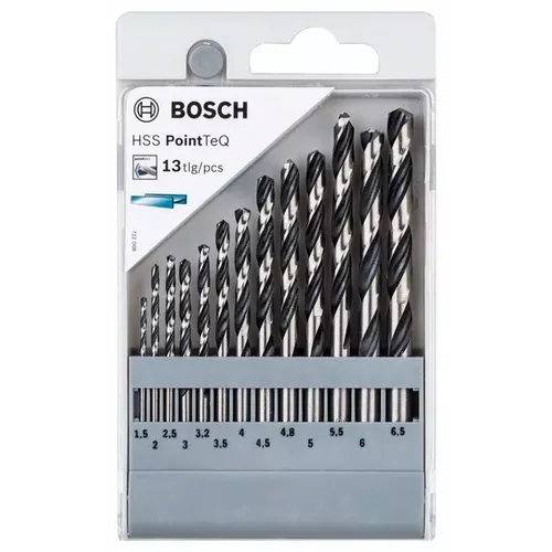 Sada spirálových vrtáků HSS PointTeQ 1,5–6,5 mm, 13 kusů BOSCH 2608577349