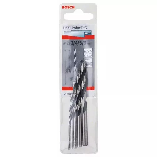 Sada spirálových vrtáků HSS PointTeQ 2–6 mm, 5 kusů  BOSCH 2608577345
