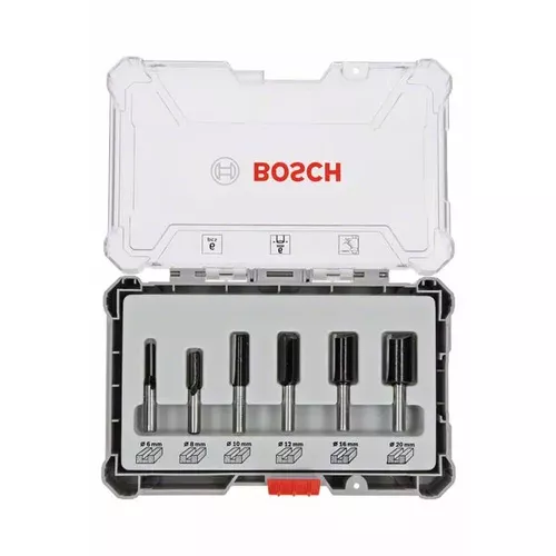 Sada fréz, 6 ks, drážkovací frézy s 6mm vřetenem BOSCH 2607017465