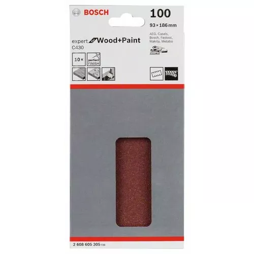 Brusný papír C430, balení 10 ks  BOSCH 2608605305