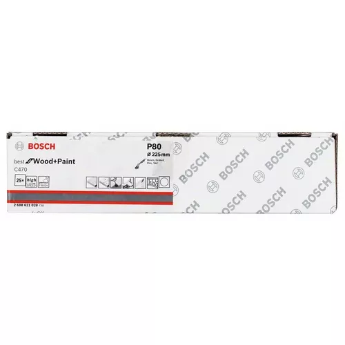 Brusný papír C470, balení 25 ks BOSCH 2608621028
