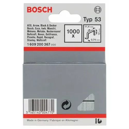 Sponky do sponkovačky z tenkého drátu, typ 53 BOSCH 1609200367