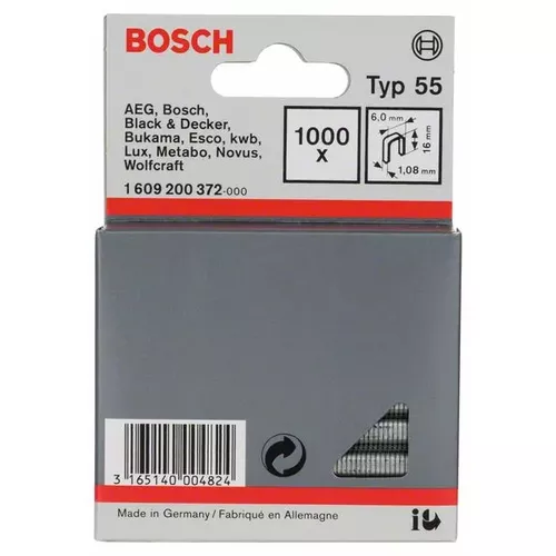 Úzké sponky do sponkovačky, typ 55 BOSCH 1609200372