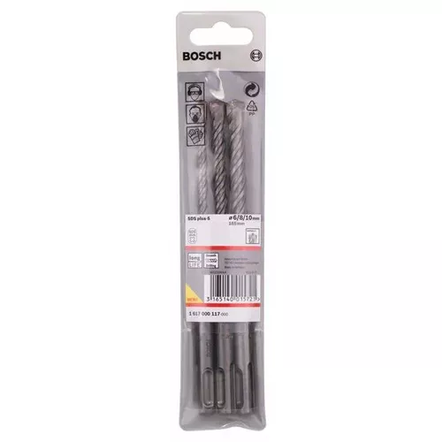 3dílná sada vrtáků do kladiv SDS plus-5, 6/8/10 mm  BOSCH 1617000117